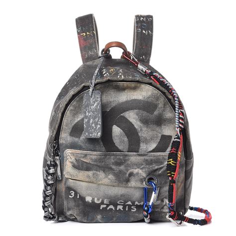 chanel graffiti backpack fake|chanel graffiti printed backpack.